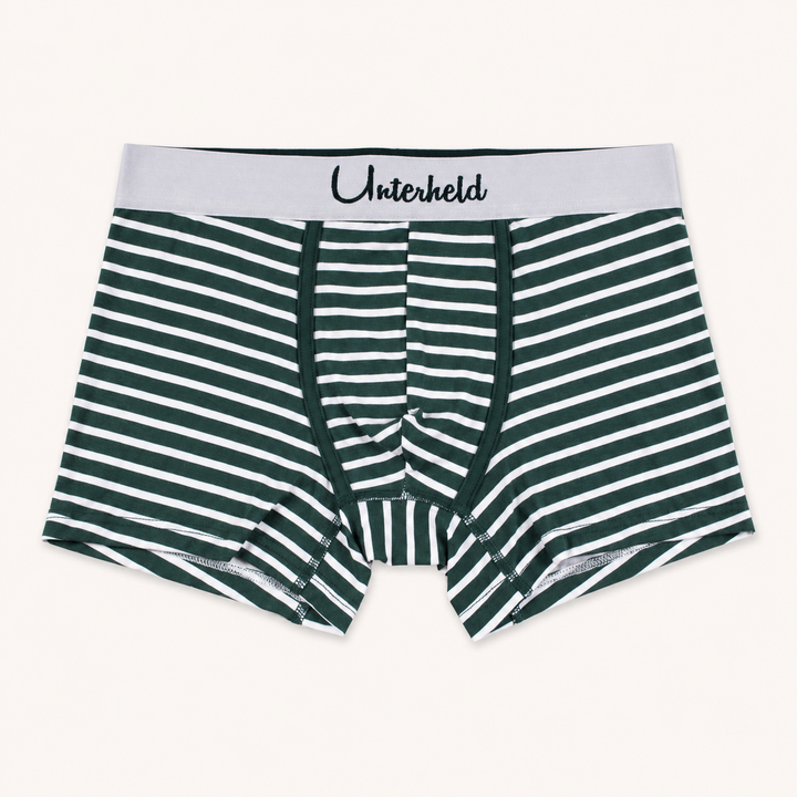 Striped Hero – Forest Green Edition | Boxershorts Herren aus TENCEL™ Modal