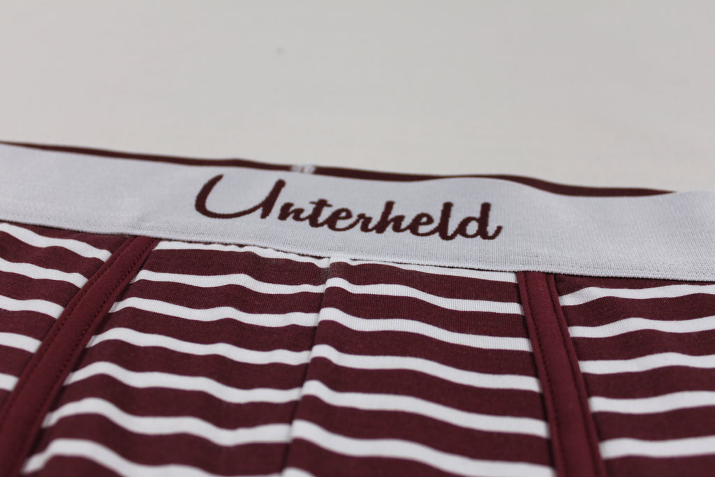 Striped Hero – Bordeaux Edition | Boxershorts Herren aus TENCEL™ Modal