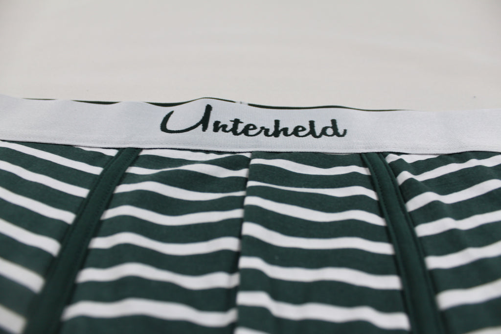 Striped Hero Duo – Boxershorts Herren aus TENCEL™ Modal | Bordeaux & Forest Green