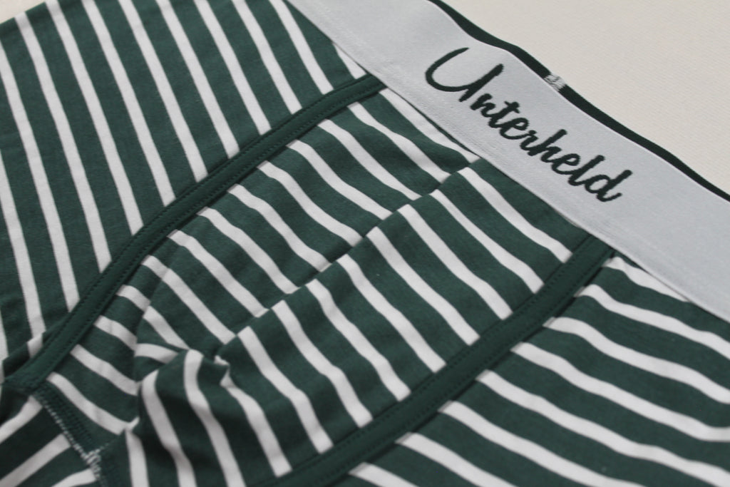 Striped Hero Trio – Boxershorts Herren aus TENCEL™ Modal | Forest Green