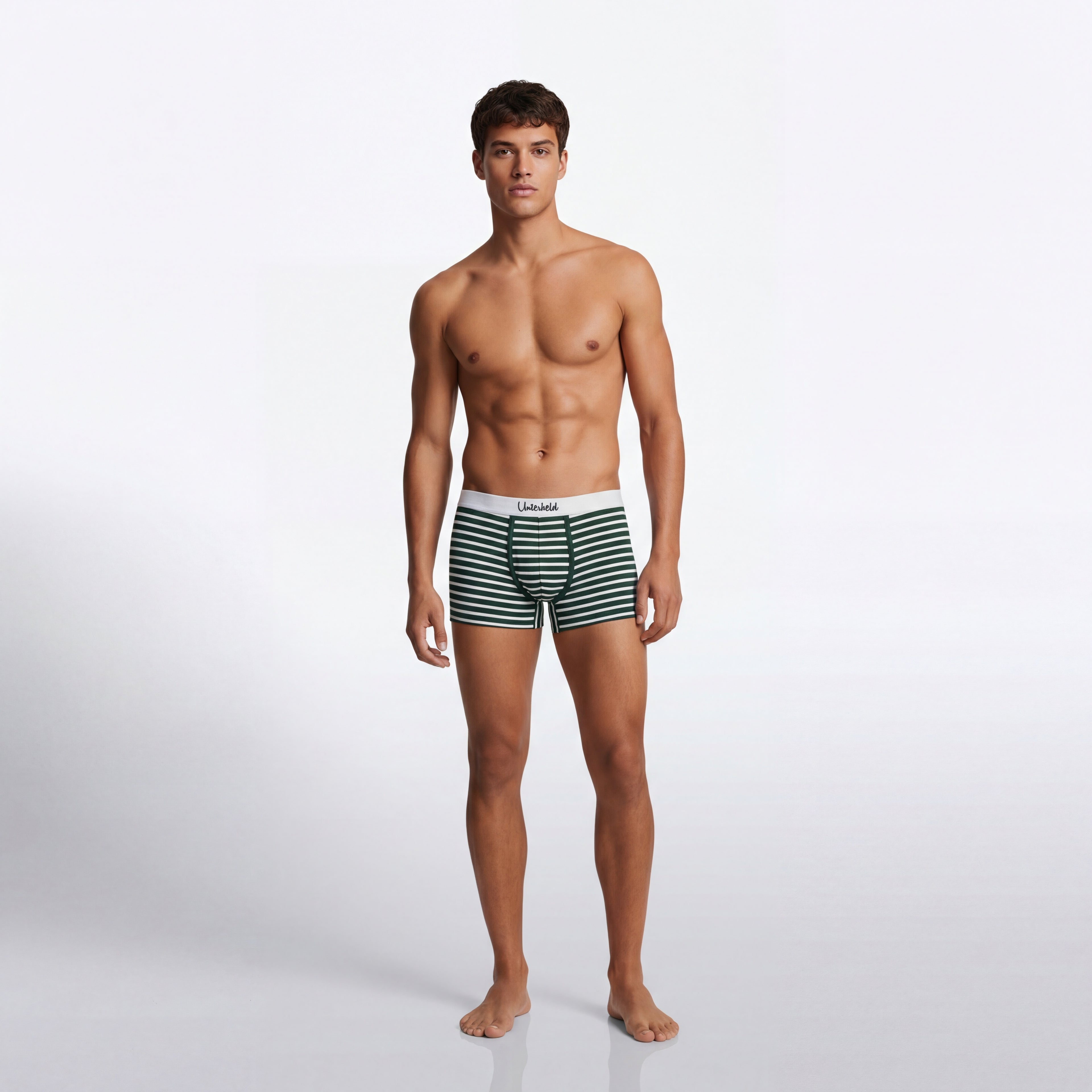 Striped Hero Trio – Boxershorts Herren aus TENCEL™ Modal | Forest Green