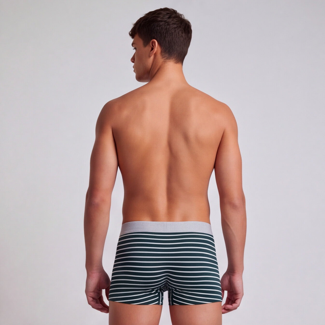 Striped Hero Trio – Boxershorts Herren aus TENCEL™ Modal | Forest Green